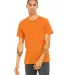 BELLA+CANVAS 3650 Mens Poly-Cotton T-Shirt in Neon orange front view