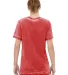 BELLA+CANVAS 3650 Mens Poly-Cotton T-Shirt in Red acid wash back view