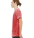 BELLA+CANVAS 3650 Mens Poly-Cotton T-Shirt in Red acid wash side view