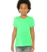 BELLA+CANVAS 3001Y Jersey Youth T-Shirt in Neon green front view