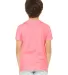 BELLA+CANVAS 3001Y Jersey Youth T-Shirt in Neon pink back view