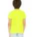 BELLA+CANVAS 3001Y Jersey Youth T-Shirt in Neon yellow back view