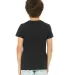BELLA+CANVAS 3001Y Jersey Youth T-Shirt in Black heather back view
