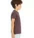 BELLA+CANVAS 3001Y Jersey Youth T-Shirt in Heather maroon side view