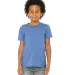 BELLA+CANVAS 3001Y Jersey Youth T-Shirt in Hthr colum blue front view