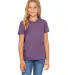 BELLA+CANVAS 3001Y Jersey Youth T-Shirt in Hthr team purple front view