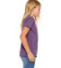 BELLA+CANVAS 3001Y Jersey Youth T-Shirt in Hthr team purple side view