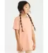 BELLA+CANVAS 3001Y Jersey Youth T-Shirt in Heather peach side view