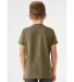 BELLA+CANVAS 3001Y Jersey Youth T-Shirt in Heather olive back view