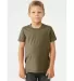 BELLA+CANVAS 3001Y Jersey Youth T-Shirt in Heather olive front view