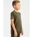 BELLA+CANVAS 3001Y Jersey Youth T-Shirt in Heather olive side view