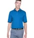 D140 Devon & Jones Men’s Tipped Perfect Pima Int FRENCH BLUE/ NVY front view