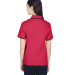 D140W Devon & Jones Ladies’ Tipped Perfect Pima  in Red/ navy back view