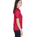 D140W Devon & Jones Ladies’ Tipped Perfect Pima  in Red/ navy side view