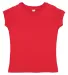 3316 Rabbit Skins® Toddler Girls Fine Jersey T-Sh in Red front view