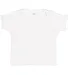 3400 Rabbit Skins® Infant Lap Shoulder T-shirt in White front view
