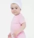 3400 Rabbit Skins® Infant Lap Shoulder T-shirt in Pink side view