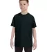 5000B Gildan™ Heavyweight Cotton Youth T-shirt  in Black front view