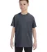 5000B Gildan™ Heavyweight Cotton Youth T-shirt  in Dark heather front view