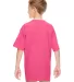 5000B Gildan™ Heavyweight Cotton Youth T-shirt  in Safety pink back view