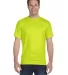 G800 Gildan Ultra Blend 50/50 T-shirt in Safety green front view