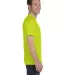 G800 Gildan Ultra Blend 50/50 T-shirt in Safety green side view
