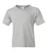 8000B Gildan Ultra Blend 50/50 Youth T-shirt ASH GREY front view