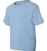 8000B Gildan Ultra Blend 50/50 Youth T-shirt LIGHT BLUE side view
