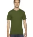 2001 American Apparel Fine USA Made Jersey Tee in Olive front view