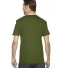 2001 American Apparel Fine USA Made Jersey Tee in Olive back view