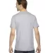2001 American Apparel Fine USA Made Jersey Tee in Heather grey back view