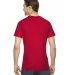 2001 American Apparel Fine USA Made Jersey Tee in Red back view