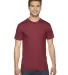 2001 American Apparel Fine USA Made Jersey Tee in Cranberry front view