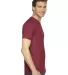 2001 American Apparel Fine USA Made Jersey Tee in Cranberry side view