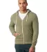 AA9590 Alternative Apparel Rocky Unisex Zip Up Hoo in Eco tr army grn front view
