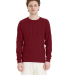 5286 Hanes® Heavyweight Long Sleeve T-shirt in Athltc cardinal front view