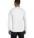 5286 Hanes® Heavyweight Long Sleeve T-shirt in White back view
