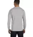 5286 Hanes® Heavyweight Long Sleeve T-shirt in Light steel back view