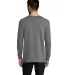 5286 Hanes® Heavyweight Long Sleeve T-shirt in Smoke gray back view