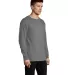 5286 Hanes® Heavyweight Long Sleeve T-shirt in Smoke gray side view