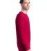 5286 Hanes® Heavyweight Long Sleeve T-shirt in Athletic crimson side view