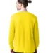 5286 Hanes® Heavyweight Long Sleeve T-shirt in Athletic yellow back view
