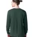 5286 Hanes® Heavyweight Long Sleeve T-shirt in Athletic dk gren back view