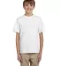 5370 Hanes® Heavyweight 50/50 Youth T-shirt in White front view