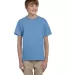 5370 Hanes® Heavyweight 50/50 Youth T-shirt in Carolina blue front view