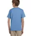 5370 Hanes® Heavyweight 50/50 Youth T-shirt in Carolina blue back view