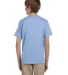 5370 Hanes® Heavyweight 50/50 Youth T-shirt in Light blue back view