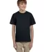 5370 Hanes® Heavyweight 50/50 Youth T-shirt in Black front view