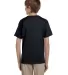 5370 Hanes® Heavyweight 50/50 Youth T-shirt in Black back view