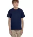 5370 Hanes® Heavyweight 50/50 Youth T-shirt in Navy front view